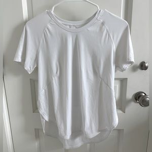 Running Top in White by Lululemon.